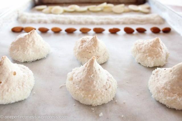 White Chocolate Almond and Coconut Meringue Kisses recipe One Perfect Mess 4
