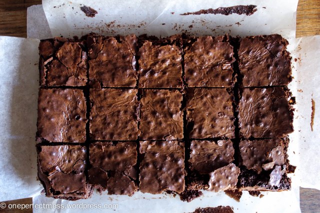 Dark Chocolate and Roasted Hazelnut Fudge Brownies Recipe One Perfect Mess 5