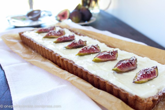 Honey Roasted Fig Dark Chocolate and Mascarpone Tart Recipe One Perfect Mess 7