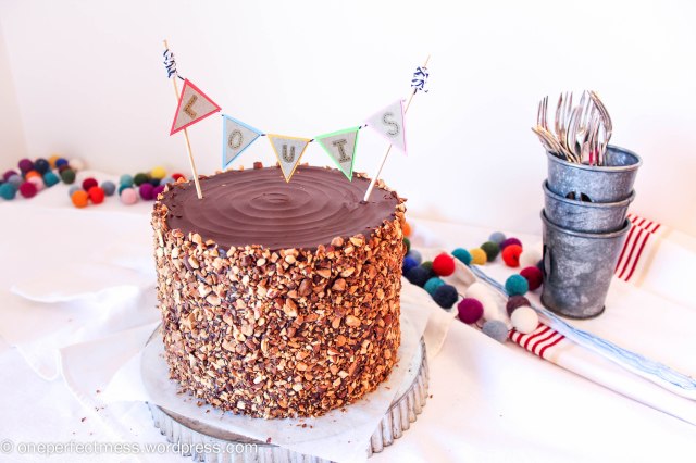 Roasted Almond and Dark Chocolate Layer Cake Recipe One Perfect Mess 1