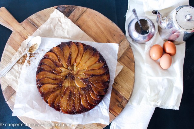 Caramelised Pear and Ginger Upside Down Cake Recipe One Perfect Mess 5