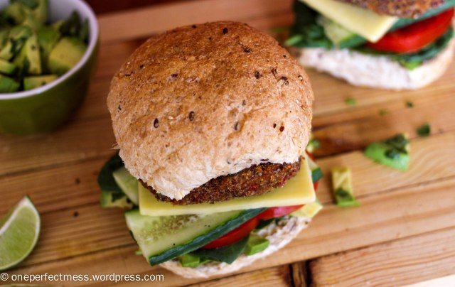 Roasted Vegetable Burgers One Perfect Mess easy recipe yummy vegetarian gluten free roast veggie patties sandwich bun healthy lunch dinner freezable 7