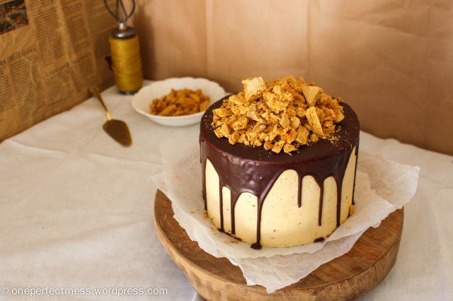 Honeycomb and Chocolate Four Layer Celebration Cake Recipe One Perfect Mess 2