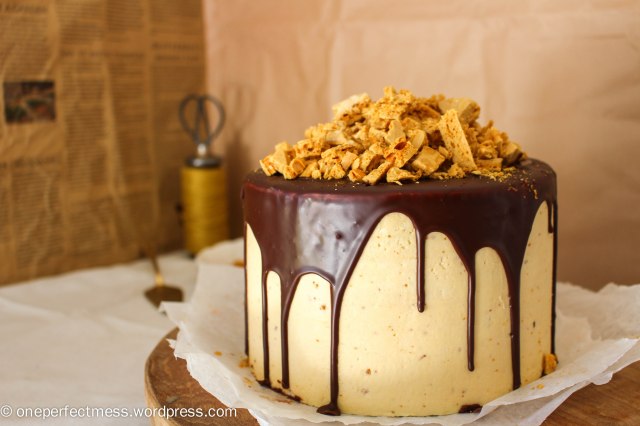 Honeycomb and Chocolate Four Layer Celebration Cake Recipe One Perfect Mess 3