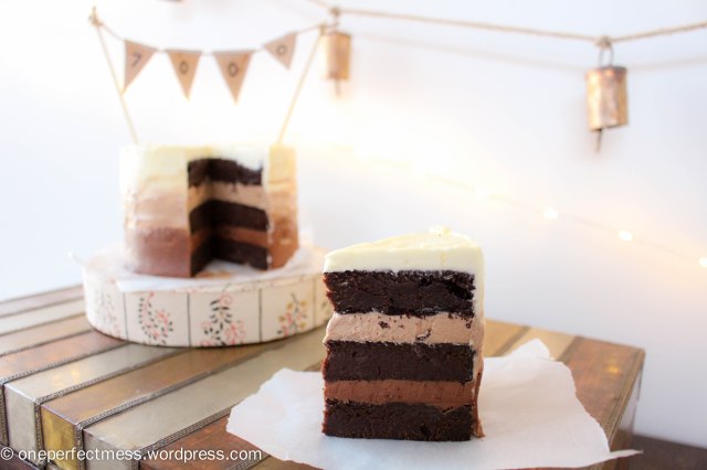 Mini Triple Chocolate Ombre Layer Cake One Perfect Mess recipe 6