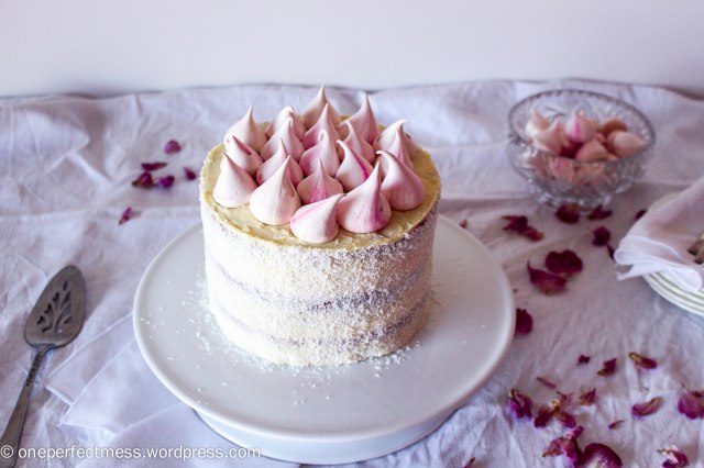 Raspberry, Coconut and White Chocolate Celebration Cake recipe One Perfect Mess 1