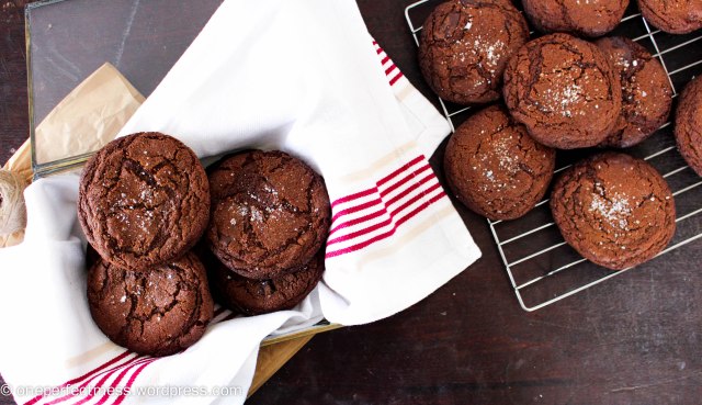 Salted Dark Chocolate and Orange Cookies recipe One Perfect Mess 2
