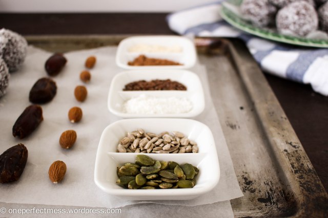 Almond, Coconut, Chocolate and Date Protein Bliss Balls recipe One Perfect Mess 6