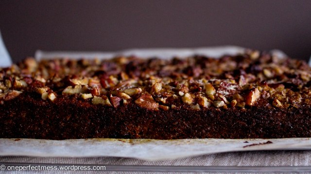 Sticky Date and Pear Toffee Pudding with Pecans and Warm Butterscotch Caramel Toffee Sauce recipe One Perfect Mess 3