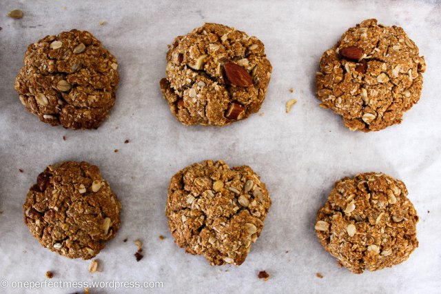 Sugar Free Healthy Muesli Anzac Cookies recipe One Perfect Mess 5