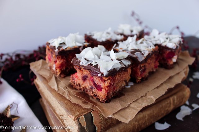 Cherry Chocolate and Coconut Slice recipe One Perfect Mess Cherry Ripe cherries easy Christmas fudge 4
